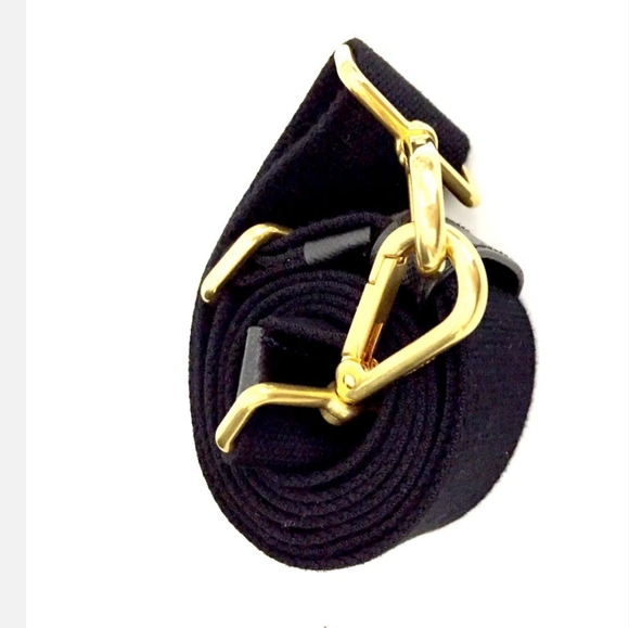 PRADA LOGI PLATE BLACK CANAPA BUJOU HAND BAG W/SHOULDER STRAP/1A3894 - Picture 13 of 14